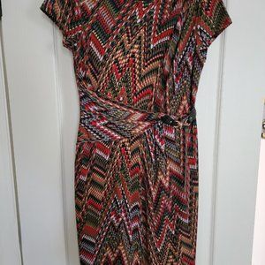 Ellen Tracy dress with buckle detail at waist, Regular size 6